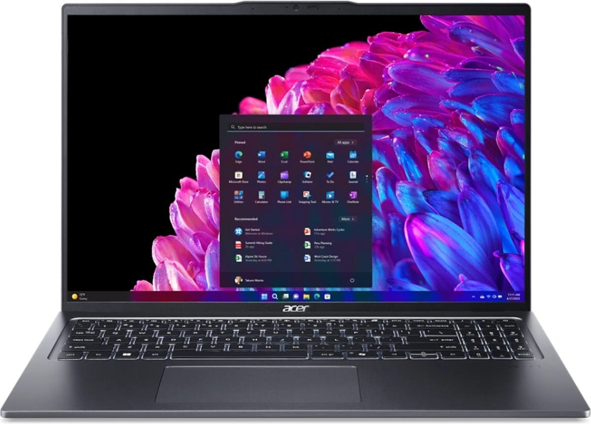 Swift Go 16 SFG16-72-76EE - Laptop - 16 inch 3.2K OLED 120Hz - Core Ultra 7 (i7) - 32GB - 1TB SSD - Grijs — afbeelding 1