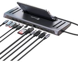 XtremeMac - Docking Hub Station - SD-kaartlezer - 12 Poorten - Zilver