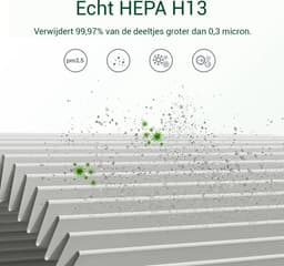 Luchtreiniger - Air purifier - HEPA H13-filter - Voor thuis en slaapkamer - 3-staps filtratie - Aromatherapie functie en Nachtlamp — thumbnail 2