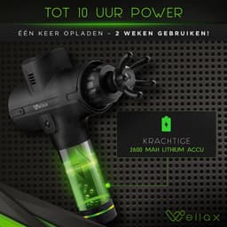 krachtige Massage Gun met 11 massagekoppen - Massage pistool met LED weergave & draagtas -schouders & nek — thumbnail 5