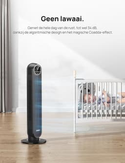Fan met afstandsbediening, Quiet Cooling Fan, 90° Oscillating Fan met 4 snelheden, 4 modi, 8 uur timer, Stand Fans — thumbnail 4