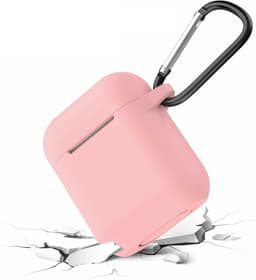 Hoesje geschikt voor Airpods 1 / Airpods 2 - Schokbestendig siliconen Case Silicone met clip - Roze — thumbnail 2