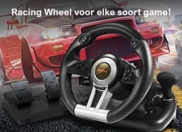 PXN - V3 Pro - Race Stuur met Pedalen & Flippers - Game Stuur - Geschikt voor PS4 - Xbox One - PC - Xbox Series X|S - PS3 - Nintendo Switch - Zwart — thumbnail 7