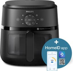 Philips 2000 Series Airfryer - NA230/00 - Kijkvenster - RapidAir - 6.2L - Tot 5 Personen - Zwart — thumbnail 3