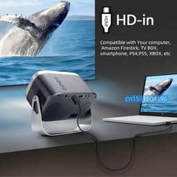 Fs2 - Beamer 4k HD - Projector -Draagbare Mini Beamer - WiFi 6 - HDMI - Bluetooth 5.0 - Android 11 - Airplay - Home cinema — thumbnail 3