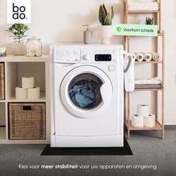 Bodo® - Stapelkit & Anti trillingsmat voor Wasmachine en Droger - Tussenstuk met Uitschuifbare Opberglade - Wit — thumbnail 18