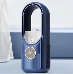 Mini airco – Blauw – airco met water - Mini Airco 4 in 1 – Koelen, Blazen, Lucht Bevochtigen – Draagbare Luchtkoeler Koelventilator – 3 Wind Snelheden – USB Airconditioner – sfeerverlichting -Draagbare - koelventilator - Coolingdown - draagbare airco — thumbnail 1