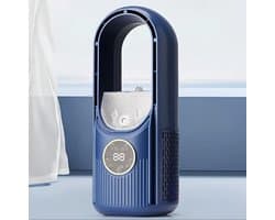 Mini airco – Blauw – airco met water - Mini Airco 4 in 1 – Koelen, Blazen, Lucht Bevochtigen – Draagbare Luchtkoeler Koelventilator – 3 Wind Snelheden – USB Airconditioner – sfeerverlichting -Draagbare - koelventilator - Coolingdown - draagbare airco — afbeelding 1