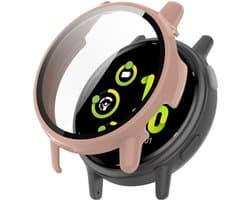 Hoesje Geschikt voor Garmin Vivoactive 5 - Ingebouwde Tempered Glass Screen Protector - Hard Plastic Bumper Case - Roze — thumbnail 1