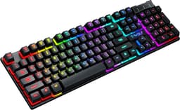 Edmondo Gaming Mechanische Gevoel Toetsenbord - Mechanical Keyboard - LED RGB Verlichting - Bedraad - QWERTY - Computer - Zwart — thumbnail 4