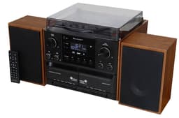Soundmaster MCD5600BR - muziekcenter met platenspeler, bluetooth, CD, dubbel Cassettedeck, encoding, USB en DAB+, bruin — thumbnail 2