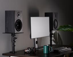 Speaker standaard bureau - standaard voor boxen - bureau speakers op hoogte - luidspreker standaard - set van 2 stuks — thumbnail 5