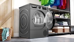 Bosch WQG235DRNL Serie 6 - Wasdroger - Warmtepompdroger - Blijvend energiezuinig met Self Cleaning Condensor - Auto Dry: droogt automatisch tot de gewenste droogtegraad - Cast iron grey - Trommelverlichting — thumbnail 9
