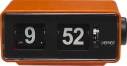 Denver Retro Wekkerradio - FM Radio - Retro Flip van Cijfers - CR425 - Oranje — thumbnail 4