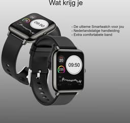 Belesy® HUNDRED - Smartwatch - Heren & Dames - Horloge - 1.3 inch - Kleurenscherm - Full Touch - Stappenteller - Multi Sport - 100+ Watchfaces - Maak uw eigen wijzerplaat - Siliconen - Watch geschikt voor Android en iOS - Moederdag — thumbnail 5