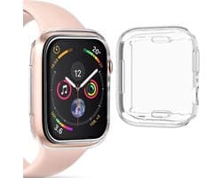 Geschikt voor Apple Watch SE 40mm 2022 Screenprotector + Hoesje - Volledige Bescherming - Beschermglas Geschikt voor Apple Watch SE 40mm Screen Protector Glas