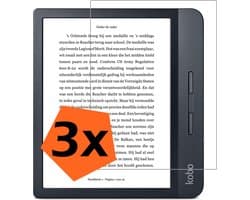 Screenprotector - Geschikt voor Kobo Libra H2O Screenprotector Bescherm Glas - Screenprotector Geschikt voor Kobo Libra H2O Screen Protector Tempered Glass - 3 PACK