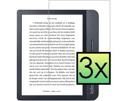 Screenprotector - 3 Stuks - Geschikt voor Kobo Libra H2O - Extra Sterk - Beschermglas - Gehard Glas - Tempered Glass - Screen Protector - Bescherm Cover