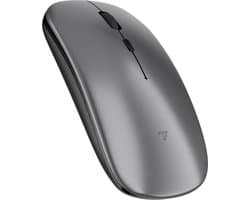 Trendfield Draadloze Muis - Oplaadbare Computermuis - Bluetooth - Ergonomische Muis met Stille Klik - Geschikt voor alle Laptops - Space Grey