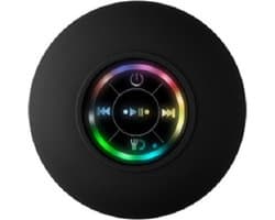 WiseGoods Premium Bluetooth Speaker Waterproof - RGB LED USB - Soundbar Badkamer - Douche Speakers - Muziek - Cadeau - Zwart