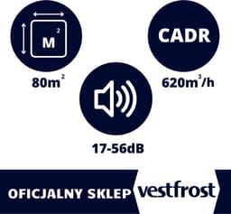 Vestfrost VP-A1S70WH - Slimme luchtreiniger - 3 Filtersysteem - Plasma-Ionisator - 80 m² - 620 m³ /u - UV-Lichttechnologie - HEPA Filter - WiFi - Nachtmodus - 17 dB — thumbnail 12