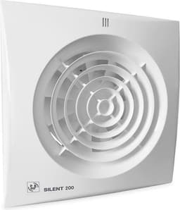 Soler & Palau Silent-200 Badkamer-/Toiletventilator met Timer + Vochtsensor - 230V AC - 16W - 180 m³/h - 33dB - IP45 - SILENT-200CHZ — thumbnail 1