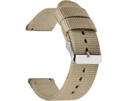 Fungus - Smartwatch bandje - Geschikt voor Samsung Galaxy Watch 3 45mm, Gear S3, Huawei Watch GT 2 46mm, Garmin Vivoactive 4, 22mm horlogebandje - Stof - Beige