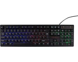 Bedraad USB Gaming Toetsenbord – 104 Keys – RGB 3-Kleur Achtergrondverlichting -Bedraad USB Kabel - Ergonomisch PC Toetsenbord – Windows Laptop