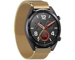 Milanees Smartwatch bandje - Geschikt voor  Huawei Watch GT Milanese band - goud - 42mm - Horlogeband / Polsband / Armband