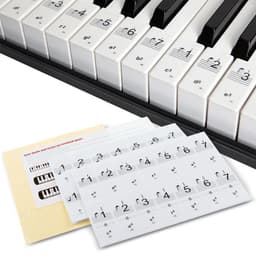 Áengus Piano/Keyboard Stickers – Transparante Verwijderbare Pianostickers voor 54, 61 en 88 toetsen — thumbnail 1