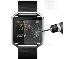 By Qubix - Geschikt voor fitbit Blaze Tempered Glass (Per 2 stuks)