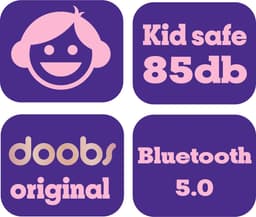 Kinder hoofdtelefoon DOBI by doobs - Draadloze koptelefoon Bluetooth met led kattenoortjes paars - KIDS - VOLUME BEGRENZING - 85DB — thumbnail 3
