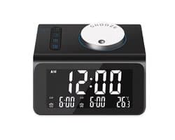 Eagle Wekkerradio - Digitale Wekker - met Dimbaar Display, Temperatuur en Dual USB