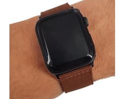 Fungus - Smartwatch bandje - Geschikt voor Apple Watch 38 / 40 / 41 mm - Series 1 2 3 4 5 6 7 8 9 SE iWatch - Stof - Nato - Bruin