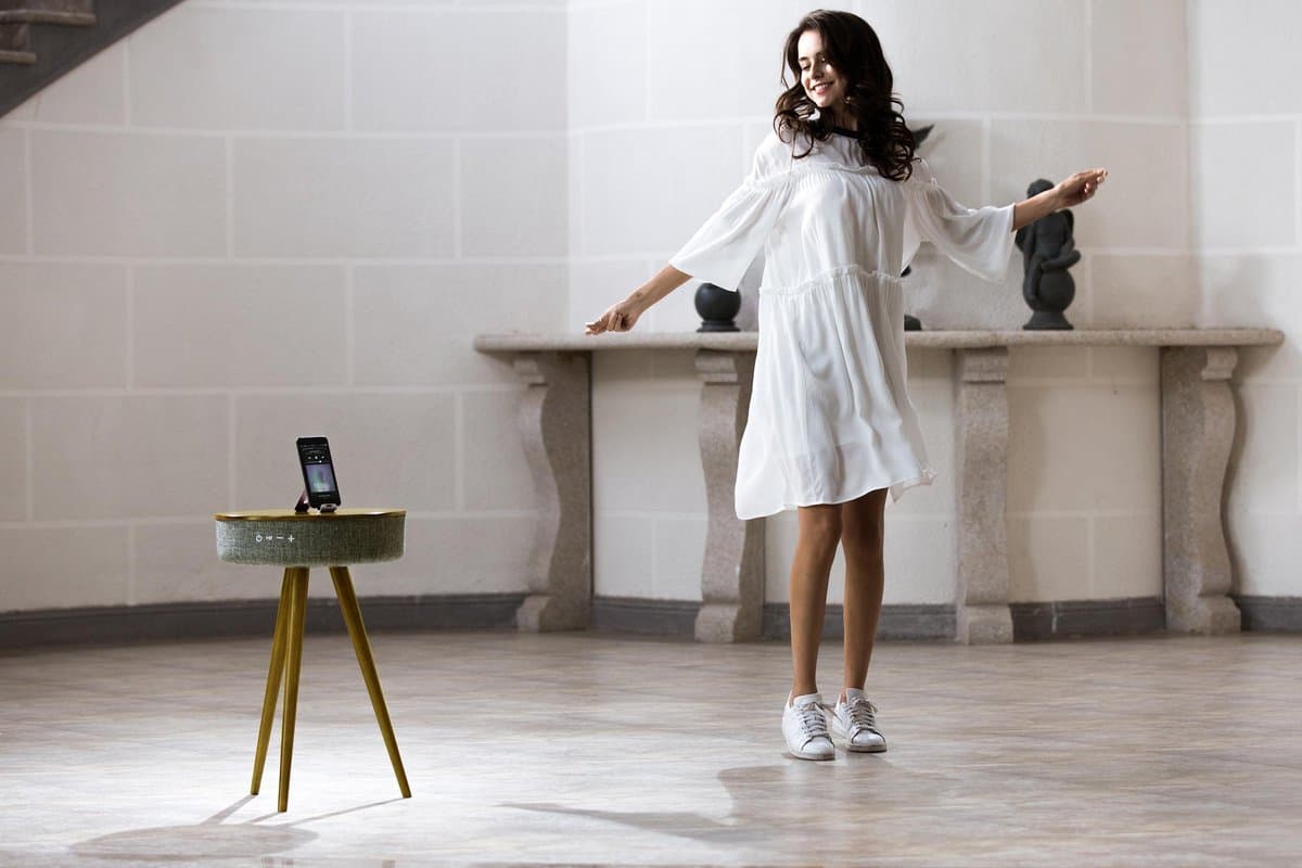 Salora Airtable (AW) - Bluetooth Speaker - Speakers - Nachtkastje - 360 Sound - Accu - 2 USB charge — afbeelding 1