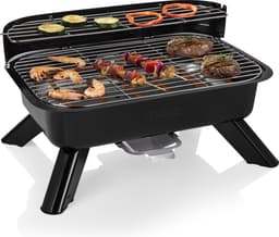 Princess 112252 Hybride Barbecue – 2000W – Elektrisch of Houtskool BBQ – Compact Tafelmodel – Ideaal voor Balkon & Camping – 44x29 cm - WK — thumbnail 2