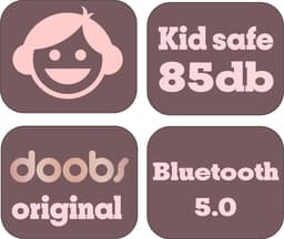 Kinder koptelefoon  Bluetooth DOBI roze - VOLUME BEGRENZING - 85DB — thumbnail 3