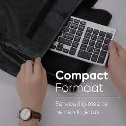 Trendfield Draadloos Toetsenbord - Bluetooth Keyboard - Stille Toetsen - Oplaadbaar - Qwerty - Space Grey — thumbnail 5
