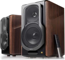 Edifier S2000MKIII bluetooth 5.0 met aptx boekenplank speakers - Walnoot — thumbnail 1