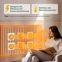 6 Radiatorventilatoren met Slimme Thermostaat voor Gietijzeren Radiatoren - Meer Warmte en Lagere Energiekosten — thumbnail 2