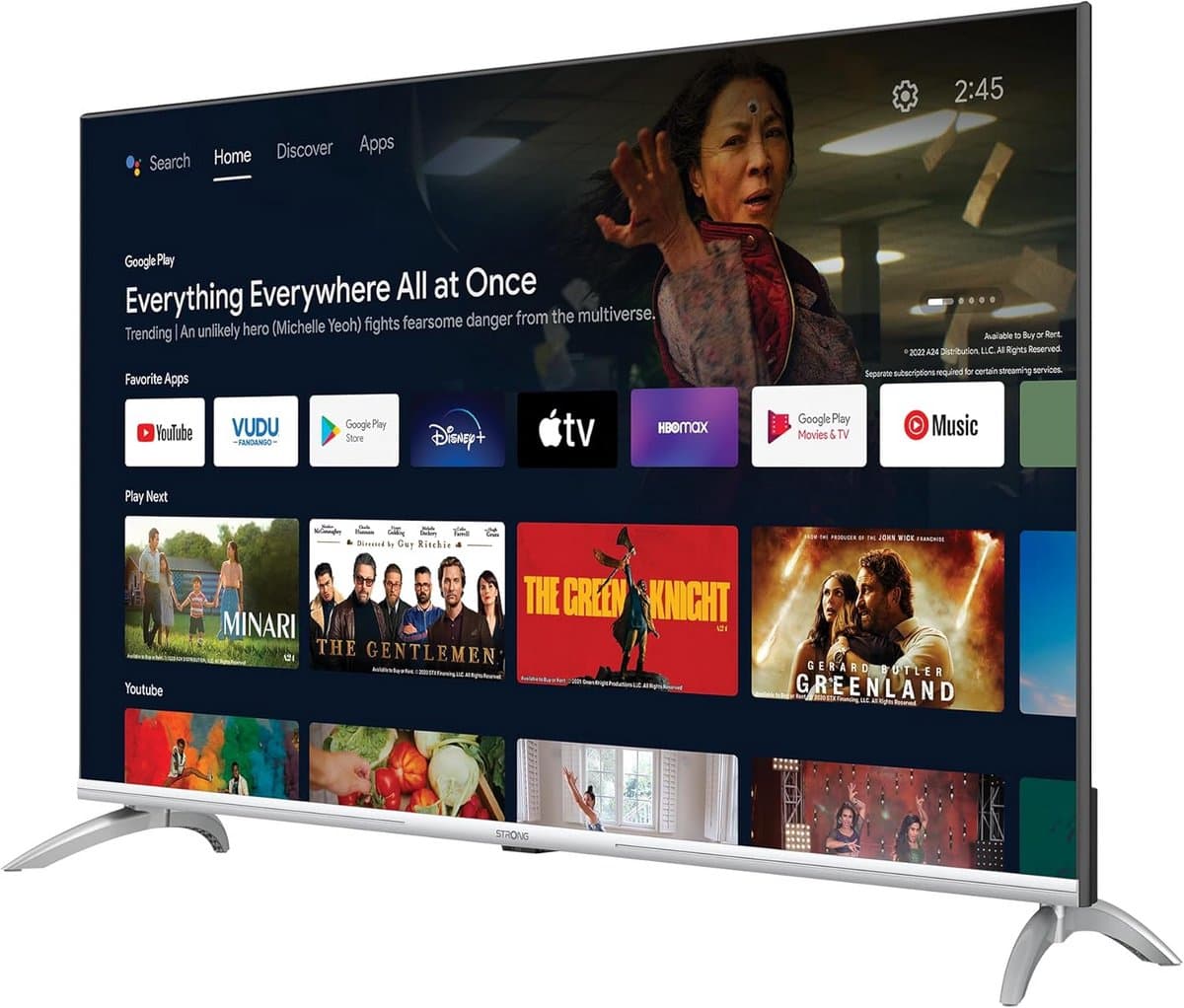 4K UHD Smart TV 43 inch (108 cm) met Android TV, WiFi, Bluetooth en Google Assistant — afbeelding 1