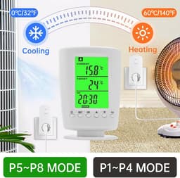 Draadloze Temperatuurgestuurde Socket voor Verwarming en Koeling — thumbnail 5