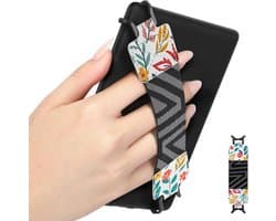 Hand Strap voor 6-8" eReaders en Tablets met Bloemenmotief - Veilige Handgreep voor Comfortabel Lezen - Geschikt voor Kindle, Kobo, Lenovo - Lichtgewicht en Elastisch - Ideaal voor Langer Leesplezier - Handige Vinger Grip.