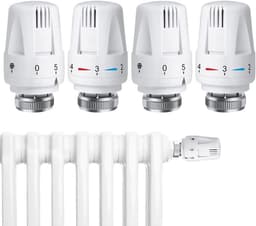 4x Slimme Thermostaatknoppen Set voor Radiator - Universele M30 Fitting — thumbnail 1