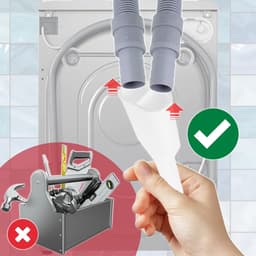 2 naar 1 afvoerslang voor vaatwasmachines en wasmachines — thumbnail 4