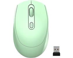 Draadloze Gaming Muis - Draadloze Bluetooth Muis - Ergonomisch - Gaming muizen - Extra Stil - Draadloze muis - Stil - USB Nano-ontvanger - USB-opladen - Geschikt voor laptops, Chromebooks, pc's, Macs en Windows - Groen