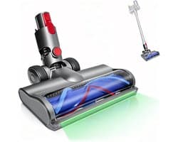 Stofzuigermond - Geschikt voor Dyson steelstofzuiger - Dyson V7,V 8,V10,V11,V15,SLIM - Led - Universele Stofzuigermond - Wasbare borstel - Blauw