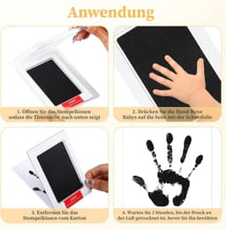 Set van 4 Afdrukken voor Handen en Voeten Baby Cadeau — thumbnail 4