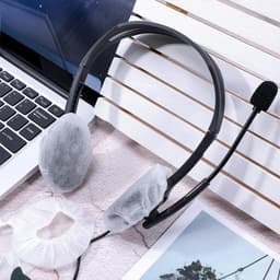 Elastische Hygienehoesjes hoofdtelefoon - 100 Stuks - Vervangende Hygienehoesjes hoofdtelefoon - Niet-geweven stof - Universeel - Elastisch stretch - Rekbare sanitaire oorschelp covers - Voor thuis, sport en kantoor - Cover hoes 11cm - Wit — thumbnail 2
