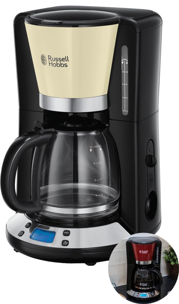 Russell Hobbs 24033-56 Colours Plus+ Koffiezetapparaat met glazen kan - Creme — afbeelding 1